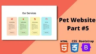 Our Services Box Hover Effects | Html CSS Responsive Design -  Pet Website #5