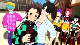 Demon Slayers meet the Kpop Demon Hunters! (demon slayer vr)