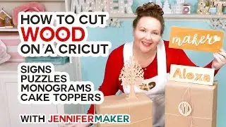 Cut Wood Letters on a Cricut -- Including Name Puzzles!