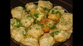 Manti in a cauldron.