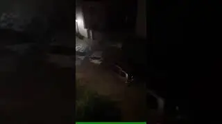 Машины плывут по улицам Судака. 18 августа 2017 г.