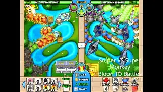 Sniper VS Super Monkey - Bloon TD Battles