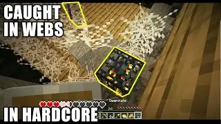 Falling Into Webs Next to a Spawner While Being Attacked - Minecraft Hardcore 1.19.2