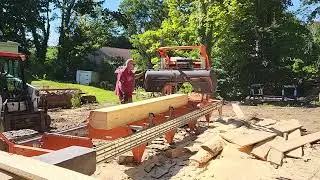 Norwood HD36v2 blasting out some more 5x5 rafters for the timber frame order.
