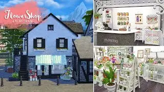 FLOWER SHOP & FLORIST HOUSE Sims 4 || Speed Build || Simsbiosis