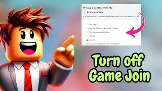 How to turn your joins off in roblox (Turn your Game join Off guide)