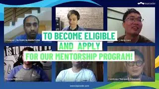 Topcoder Mentorship Program - Join us live!