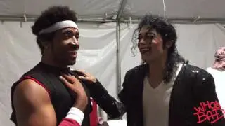 Who's Bad: Kenny Wizz gives Ray a "hee hee" lesson backstage
