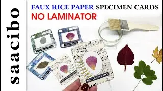 Faux Rice Paper Specimen Cards - No Laminator #junkjournalephemera