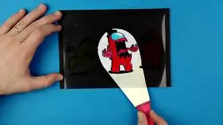 Surprise Among Us Flashlight Game DIY! 😍 Easy Paper Craft Idea