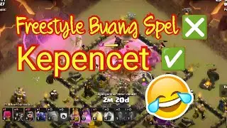 Attack war freestyle buang spell diawal #coc #clashofclans #war #townhall