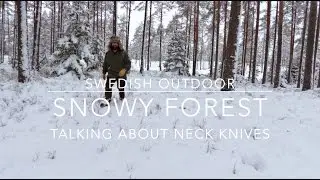 Day Hike | Snowy Forest - Talking about neck knives