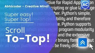 How to create Scroll To Top Button using HTML & CSS only | very easy | Abhicoder