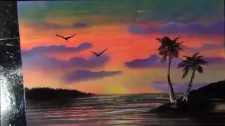 Amazing Sunset Spray Painted