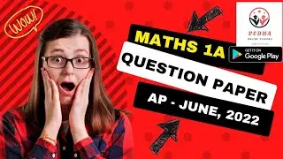 Maths 1A, inter, 1st year, Previous Question Paper, AP 2022.