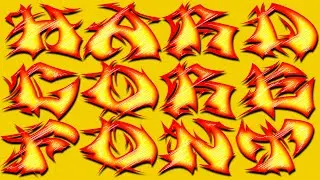 Hardcore Font - typeface with Graffiti, Rock, Metal and Gothic look #hardcorefont #hardcoretypeface