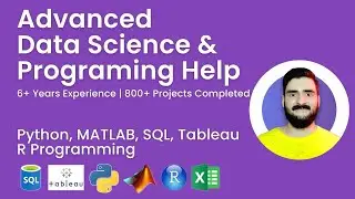Data Science | Machine Learning | Data Analysis using Python RStudio MATLAB Tableau