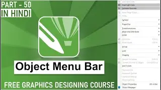 Coreldraw object menu bar full tutorial in Hindi | learn object menu bar all option step by step