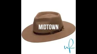 Ultrafino Midtown Wool Felt Flat Brim Fedora Hat