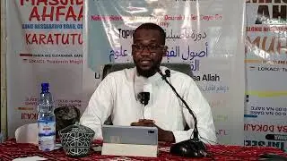*Topic: Intensive authentication course *Al-Ahfad Masjid Nasarawo Gombe State  *Principles of Fiqh,