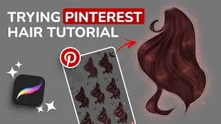 Trying Pinterest Hair Tutorial | Proreate Tutorial 🔥