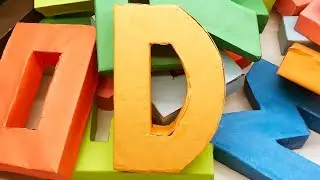 Origami Alphabet Letters D Making by Paper | 3D Letter DIY