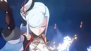 Shenhe hit skill and burst visual【Genshin Impact】