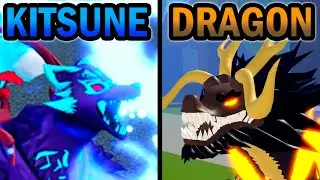 Kitsune VS Dragon | PVP | Blox Fruits