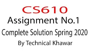 CS610 Assignment No. 1 Solution Spring 2020