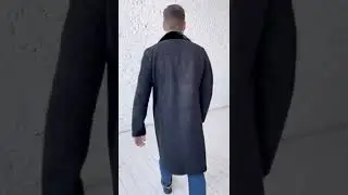 Мужской классический пальто из шкуры ягненка, воротник норка PR 27