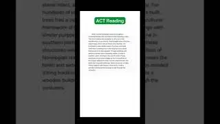 Study with me with this ACT reading passage. Let me know your answer in the comments! #shorts