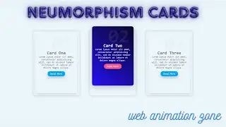 #neumorphism #cards Animation using #html5  #css3 | #webanimationzone