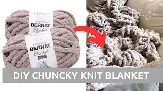 How To DIY Chunky Knit Blanket - So Easy And Saves Money