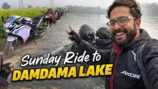 SUNDAY GROUP RIDE TO DAMDAMA LAKE, GURUGRAM IN DENSE FOG /  BOAT RIDE ✨