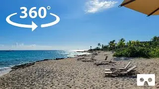360° VR 🥽 Hotel Xcaret Beach Walking Tour 5.7K
