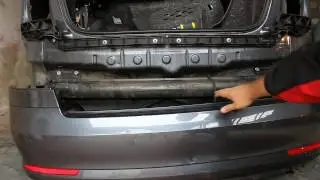 Как снять задний бампер на Skoda Octavia A5 FL