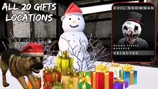 All 20 Gifts 🎁 Locations | Evil Snowman Mask | Metel Horror Escape