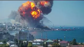 6 MINUTES AGO! Russian Cargo Ships Near Crimea SINK from Ukrainan F-16 with MILLION Liters of Oil