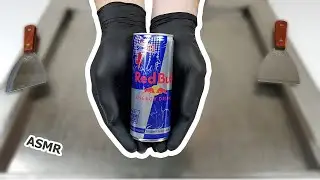 ASMR - Red Bull Ice Cream Rolls | No talking