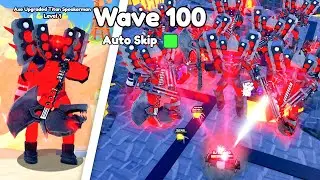 NEW AXE UPGRADED TITAN SPEAKERMAN VS WAVE 100 In Toilet Tower Defense