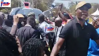 LIVE: RAILA ODINGA'S MEGA ENTRANCE AT FRED OMONDI'S BURIAL SERVICE.