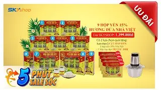 [5 PHÚT SALE SỐC] - 9 HỘP YẾN 15% HƯƠNG DỪA NHÀ VIỆT - 2 LỰA CHỌN QUÀ TẶNG