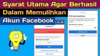 Syarat utama agar berhasil memulihkan akun fb kita ‼️ Banyak yang tidak tau ini