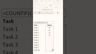 Excel sheet tricks, Make a task list #excel #googlesheets