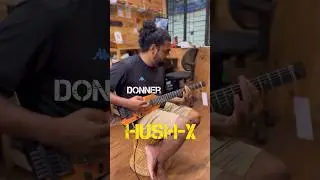 Donner Hush X is the most compact electric Guitar to travel with! Cheggit! #guitar #guitarist