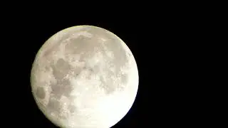 Something flying past the moon. Bird? Plane? I hope its alf.