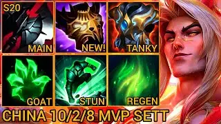 Legend Top 5 SETT MVP Baron Lane 10/2/8 - China Wild Rift New Meta Build & Runes By Tiarty