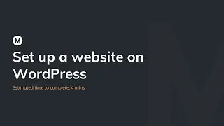 Set up a website on WordPress