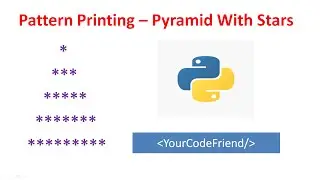 Python3 Exercise Problems | Pattern Printing - Pyramid With asterisks