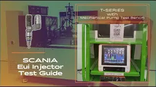 SCANIA Eui: Multifunctional Tester + Fuel Measuring Box Connected to the Mechanical Pump Test Bench.